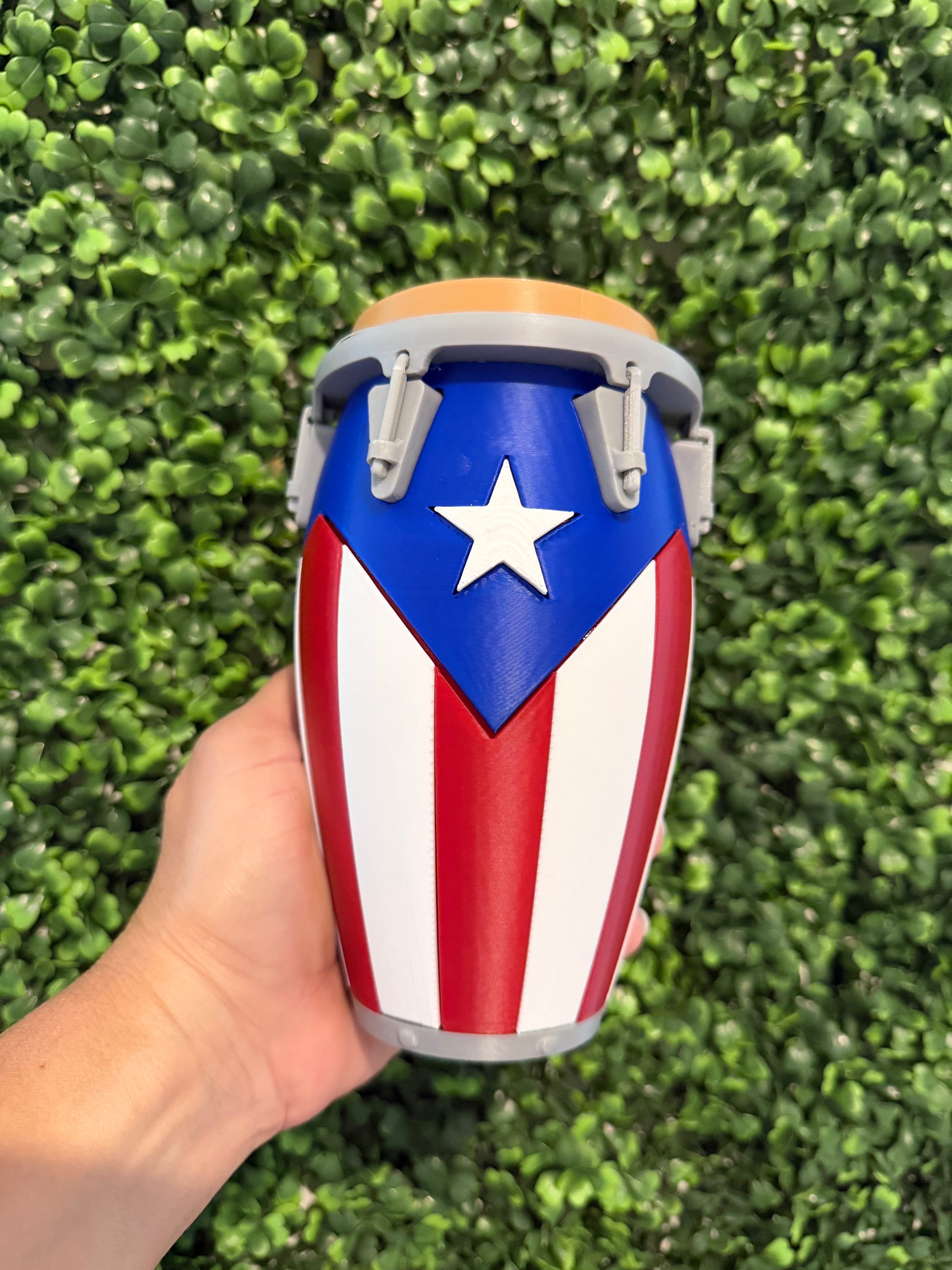 Puerto Rico Conga Can Holder