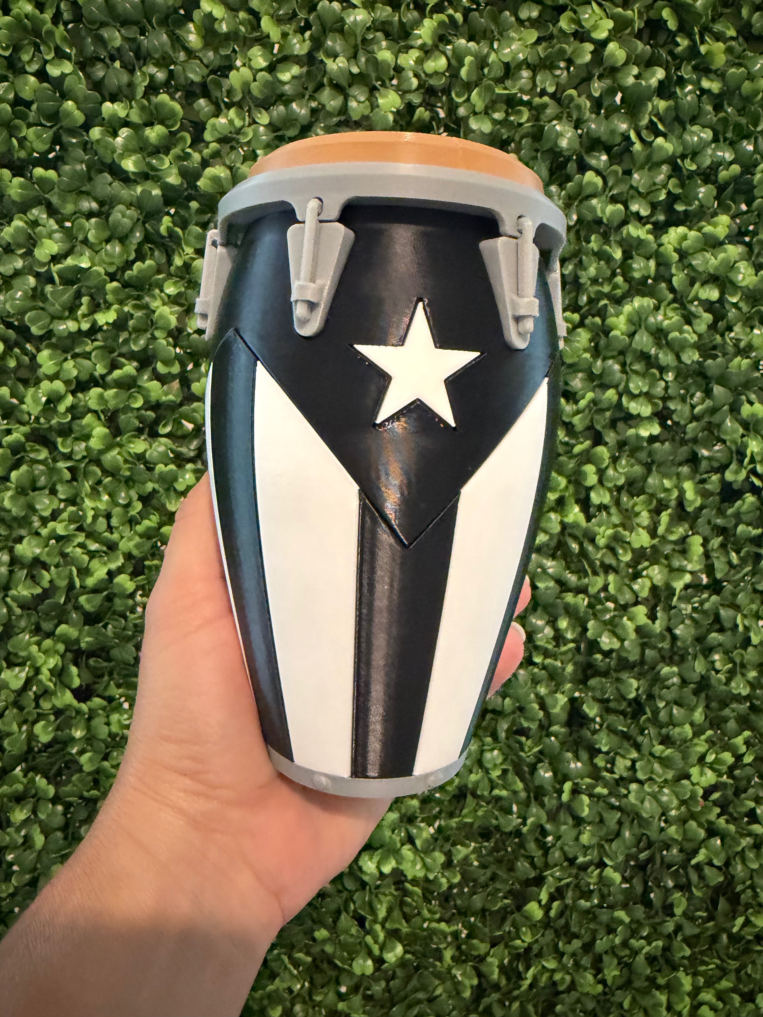 Puerto Rico Conga Can Holder